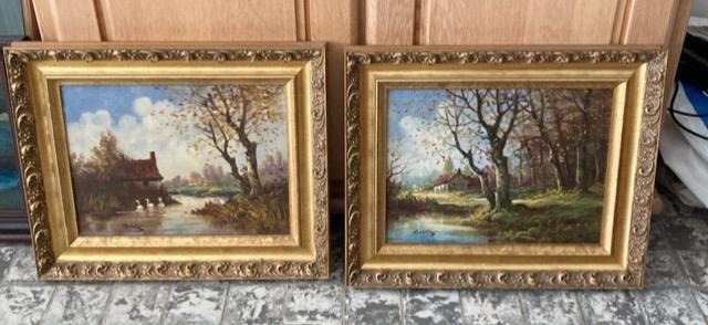 2 magnifiques peintures vintage. 30€ chacune, Enlèvement ou Envoi