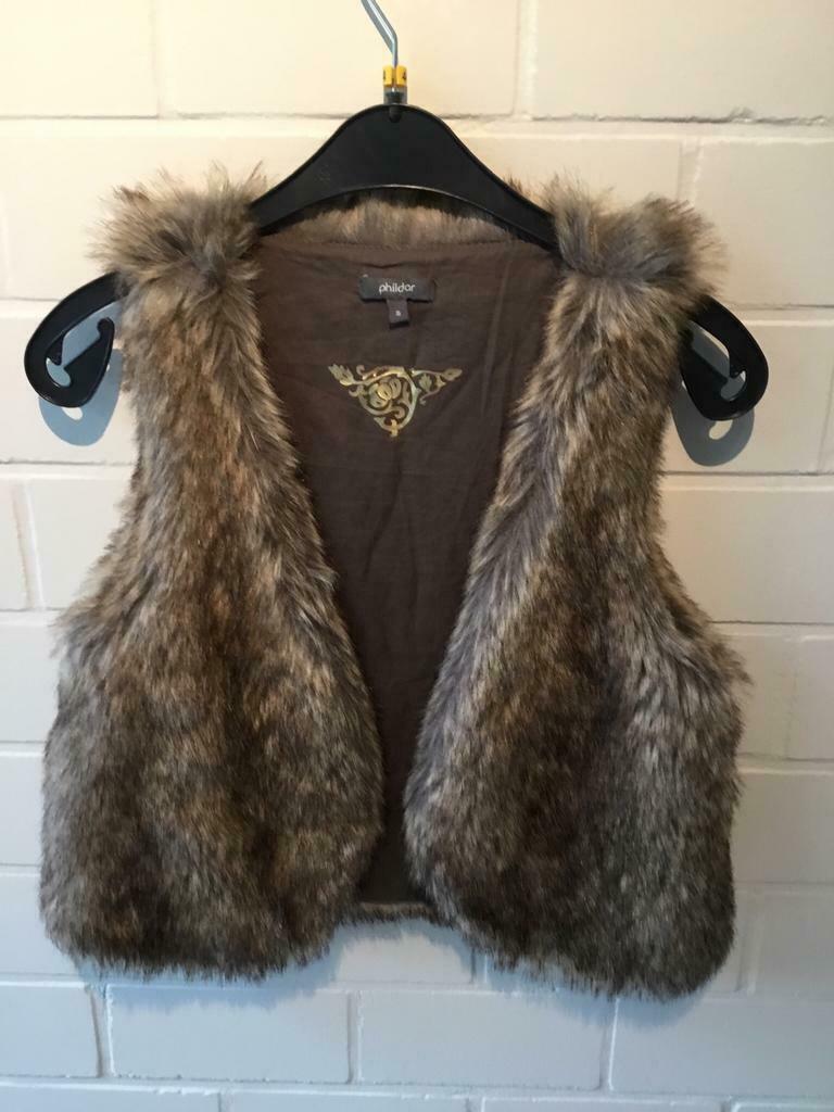 Mouwloos vestje PHILDAR, Kleding | Dames, Beige, Ophalen of Verzenden, Zo goed als nieuw, Jasje
