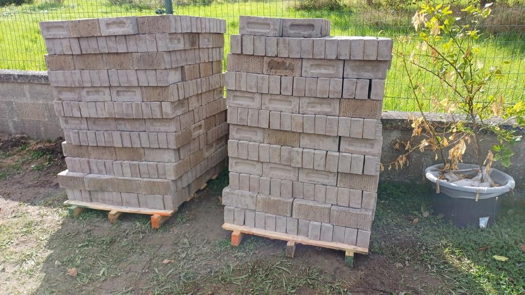 Briques PLATINA (NEUVES) module 6,5x21,5x10 cm VANDERSANDEN, Jardin & Terrasse, Pavé & Dalles, Enlèvement, Comme neuf, Briques