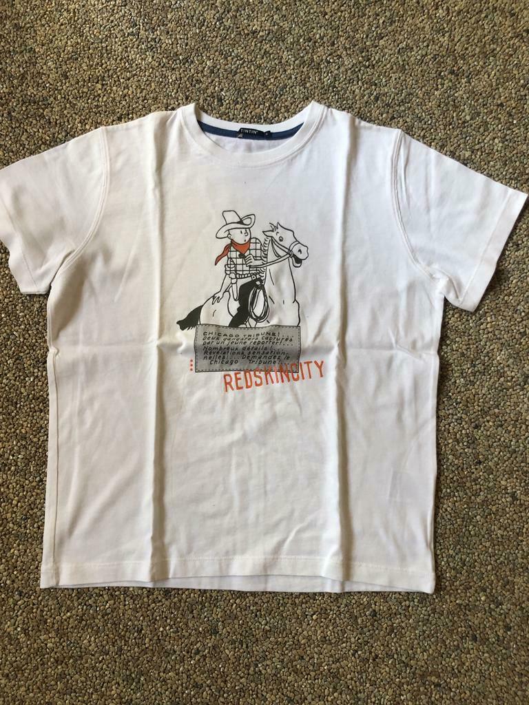 Witte t-shirts van tintin leeftijd 12 jaar. Nieuw staat., Enlèvement ou Envoi, Comme neuf