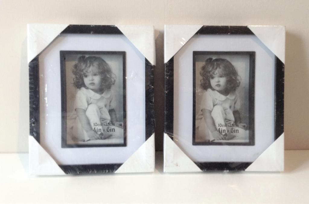 2 zwarte dikke fotokaders 22 x 18 cm, Ophalen of Verzenden, Zo goed als nieuw