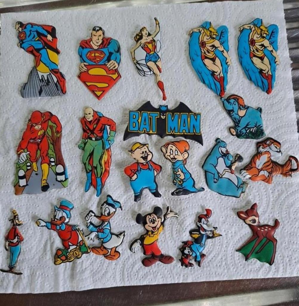 19 foam figuurtjes DC COMIC MARVEL 1983, Verzamelen, Stripfiguren, Zo goed als nieuw, Ophalen of Verzenden