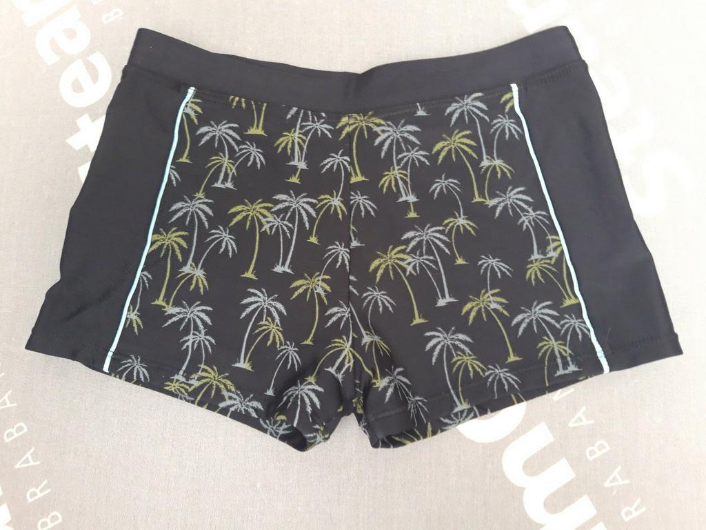 Maillot de bain garçon 146-152/11-12a Zeeman - noir palmiers, Enlèvement ou Envoi, Comme neuf, Zeeman, Garçon