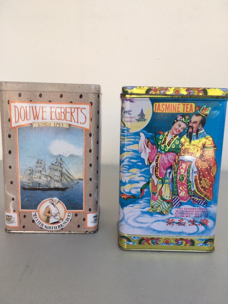 Blikken koffie- en theedoos., Ophalen, Thee
