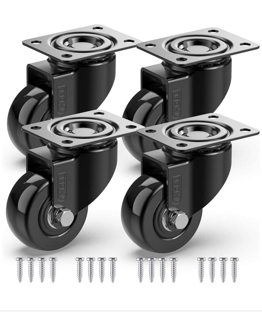 Roues pivotantes robustes avec vis, 50 mm à 200 kg, lot de 4, Bricolage & Construction, Enlèvement ou Envoi, Neuf
