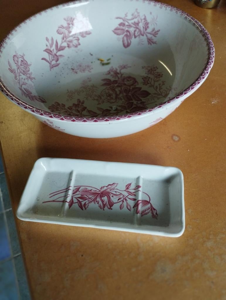 Waskom en schaaltje, Antiek en Kunst, Ophalen of Verzenden