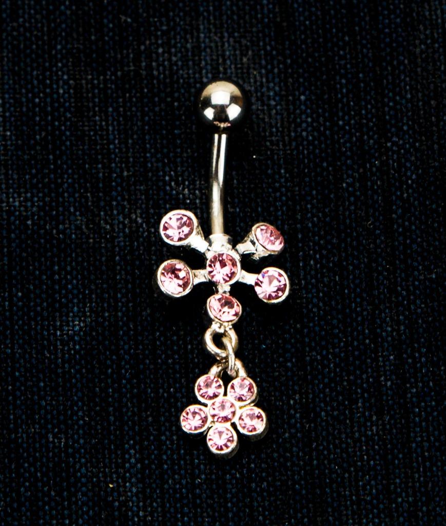 rose piercing, Bijoux, Sacs & Beauté, Piercings, Neuf, Enlèvement ou Envoi, Piercing nombril, Acier
