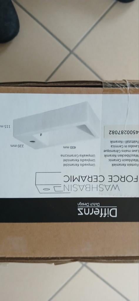 Handwaslavabo nieuw,nog in de doos, Doe-het-zelf en Bouw, Ophalen, Nieuw, Steen, Toilet
