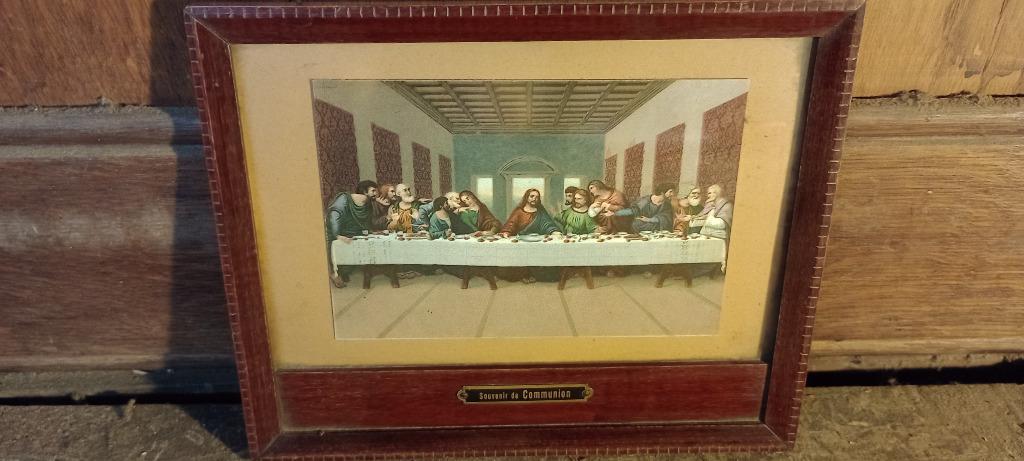 Chromolithographie Vintage reproduction "La Cène" 19x16,n453, Enlèvement ou Envoi