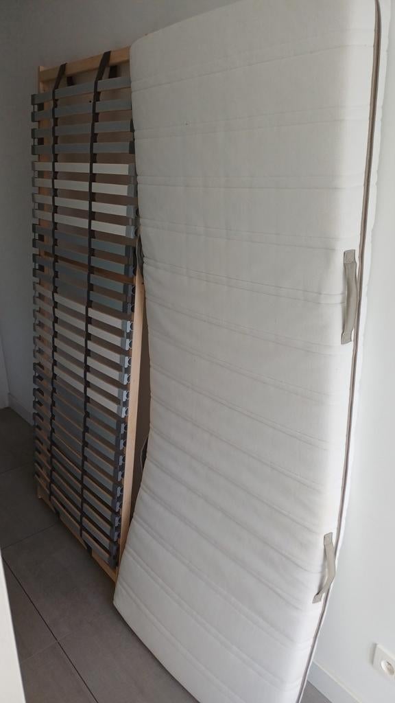 Lattenbodem + Matras Ikea 80cm op 200cm, Ophalen, Gebruikt, Eenpersoons, 80 cm