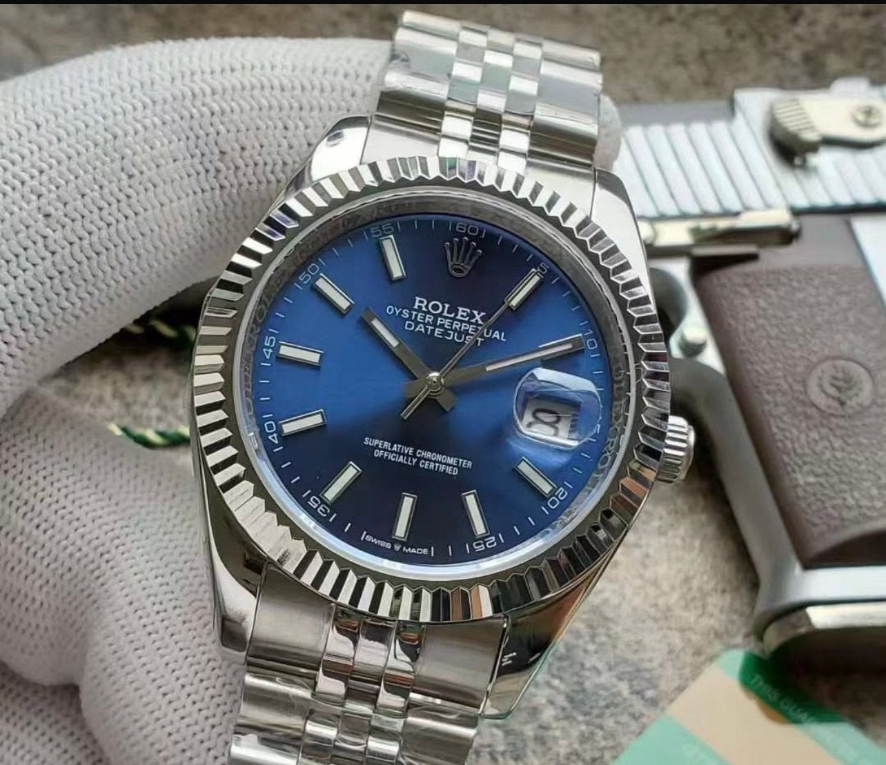 Date Just, GMT, Submariner 3A+, Handtassen en Accessoires, Horloges | Heren, Zo goed als nieuw, Ophalen of Verzenden