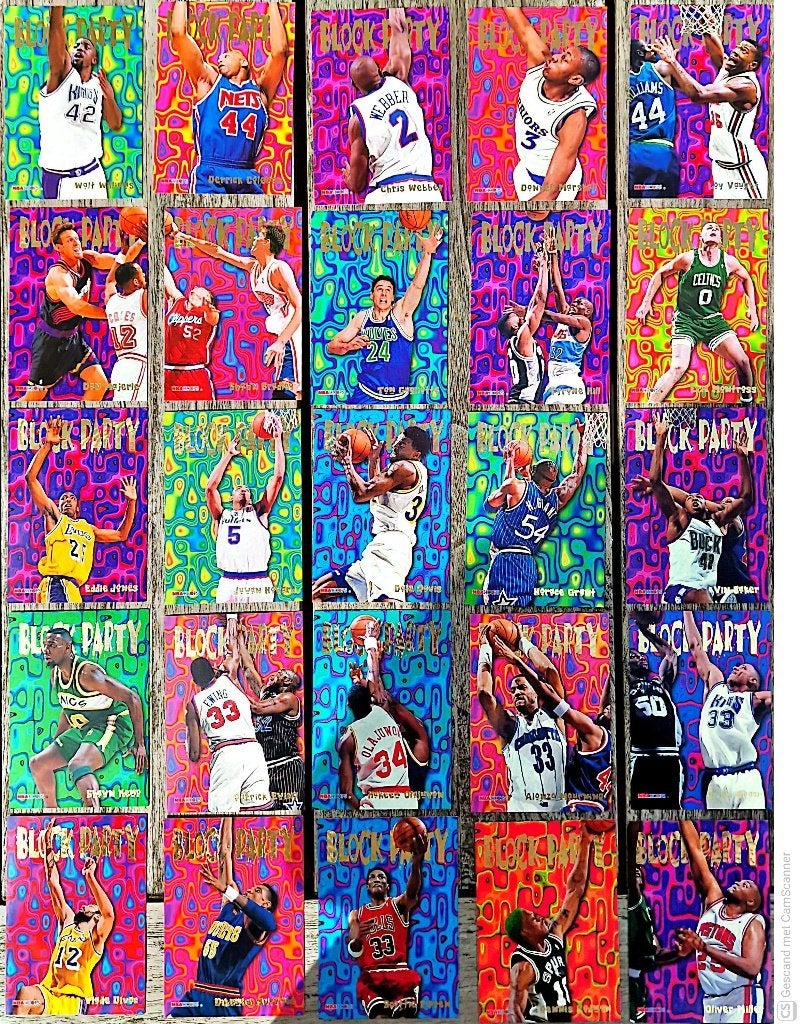 1995-96 Hoops Block Party Complete Set 1-25, Sport en Fitness, Ophalen of Verzenden, Zo goed als nieuw, Bal
