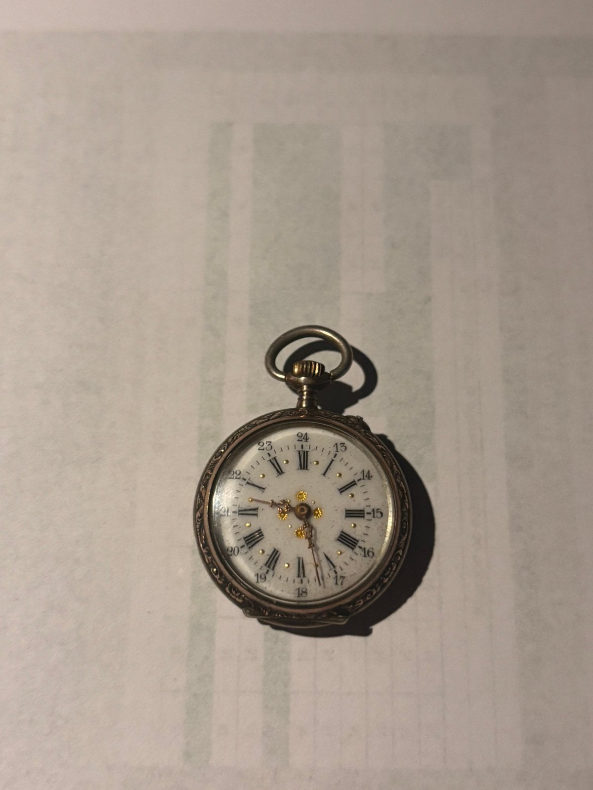 Antiek zilveren zakhorloge 0.800, Handtassen en Accessoires, Overige merken, Zakhorloge, 1900 tot 1930, Ophalen of Verzenden
