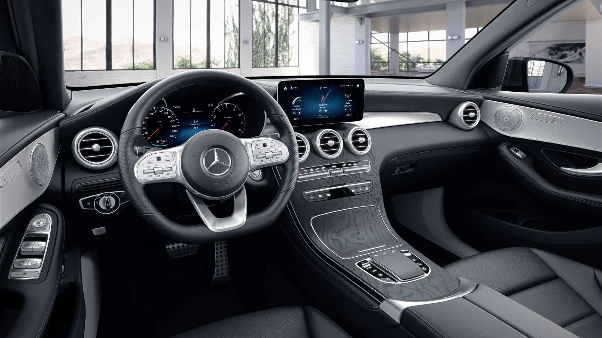 Mercedes-Benz GLC-Klasse 200 D 4MATIC SUV AMG Line | Panoram, Autos, Entreprise, 2000 kg, Entretenue par le concessionnaire, Noir