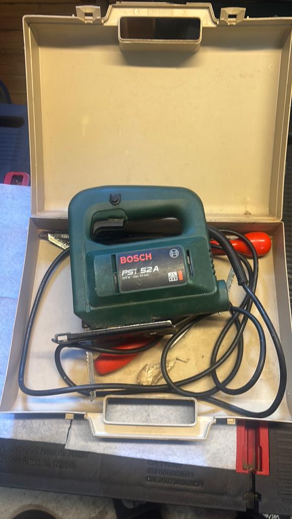 Bosch PST 52 A Decoupeerzaag (270W) – Inclusief koffer, Doe-het-zelf en Bouw, Gereedschap | Zaagmachines, Ophalen, Gebruikt, Decoupeerzaag