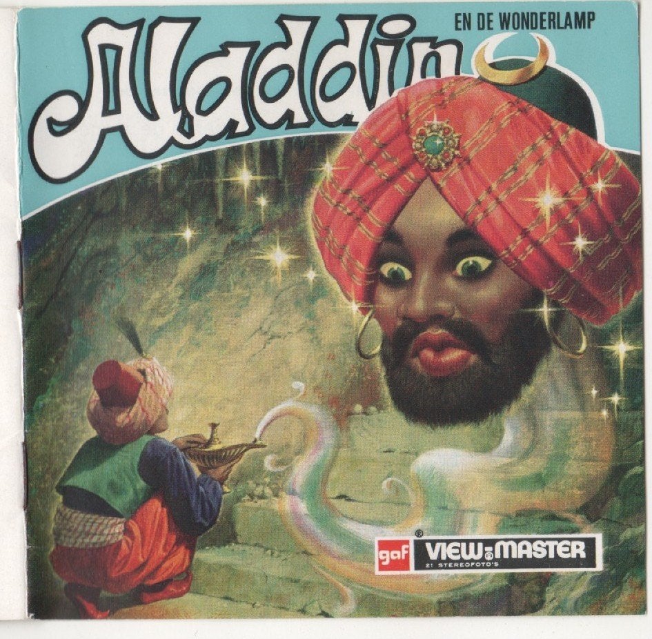 View-master Aladdin en de wonderlamp D 130 !! 2 disques, Antiquités & Art, Antiquités | Jouets, Enlèvement ou Envoi
