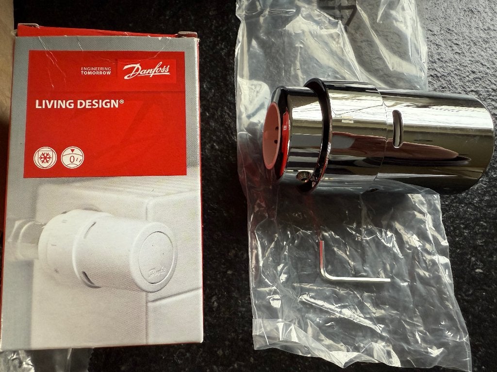 Chromen thermostaat design Danfoss, Doe-het-zelf en Bouw, Ophalen, Nieuw