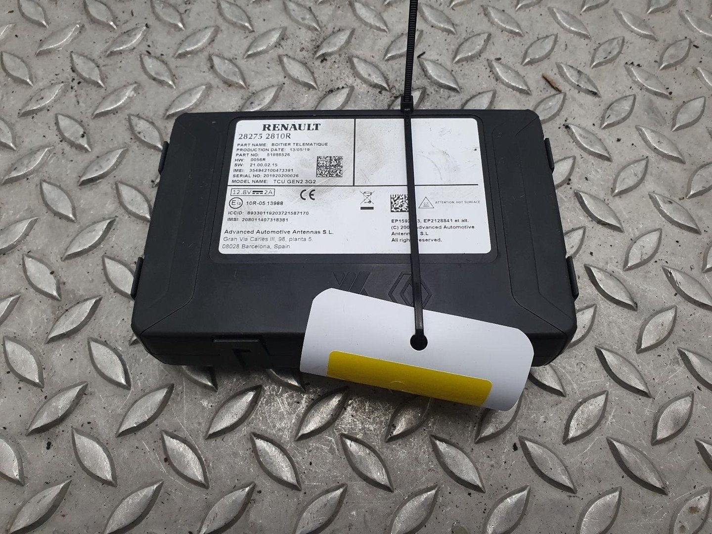 SMART FORFOUR COMPUTER ECU 282752810R 2019, Enlèvement ou Envoi, Utilisé, ARN reconnu