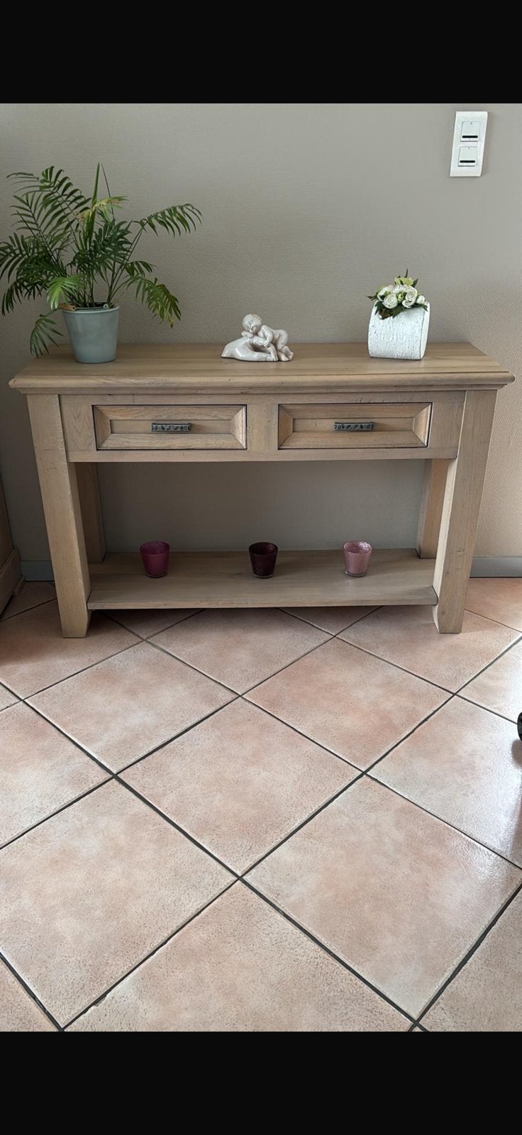 Armoire en chêne avec 2 tiroirs, Maison & Meubles, Enlèvement, Comme neuf, Chêne