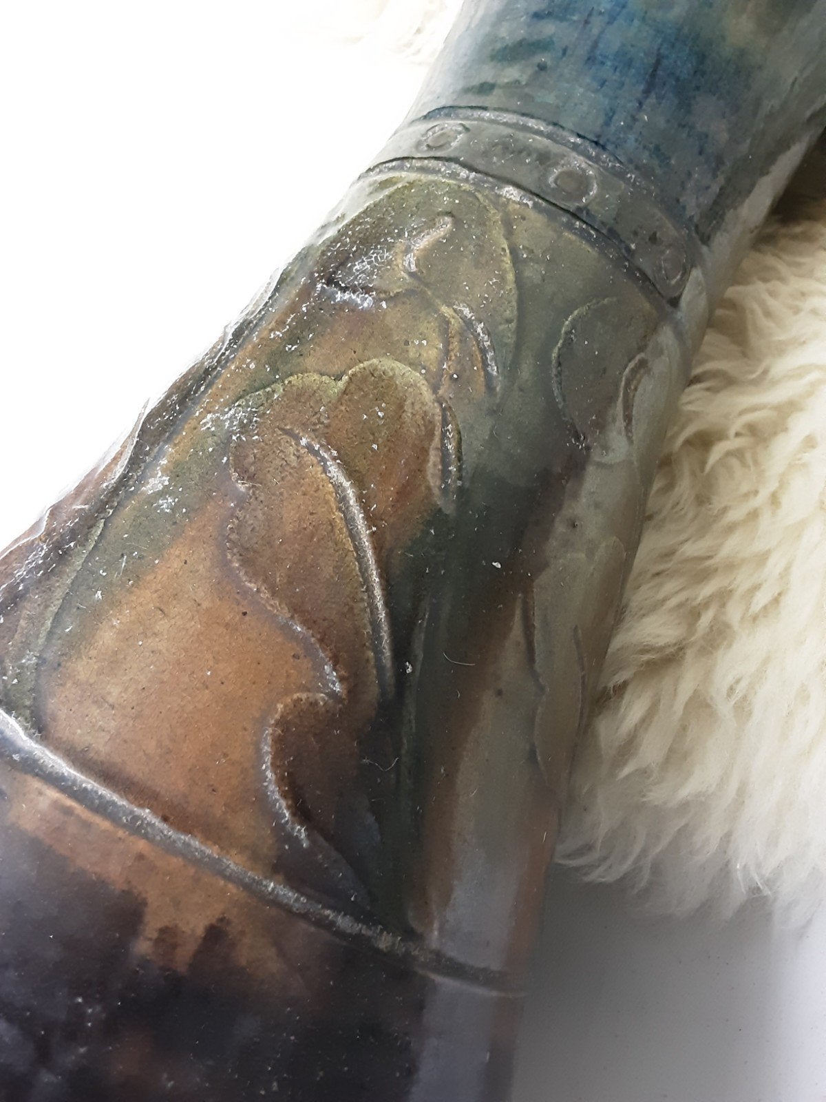 Vlaamse keramiek vaas H: 38cm, Antiek en Kunst, Ophalen