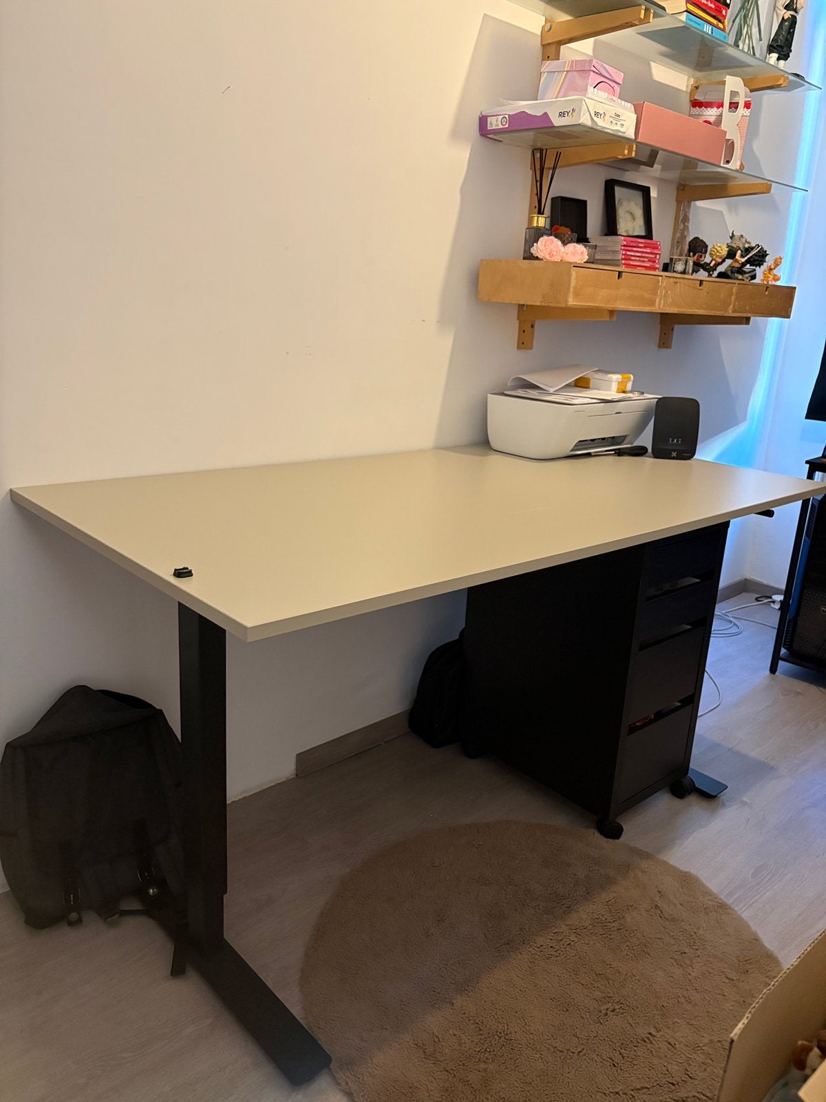 Verstelbare bureau 80x 160 cm in top staat, Maison & Meubles, Enlèvement, Comme neuf