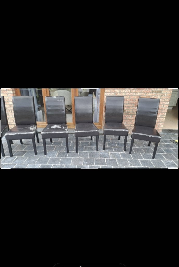 6 chaises se salon, Maison & Meubles, Brun, Enlèvement, Bois, Cinq, Six Chaises ou plus