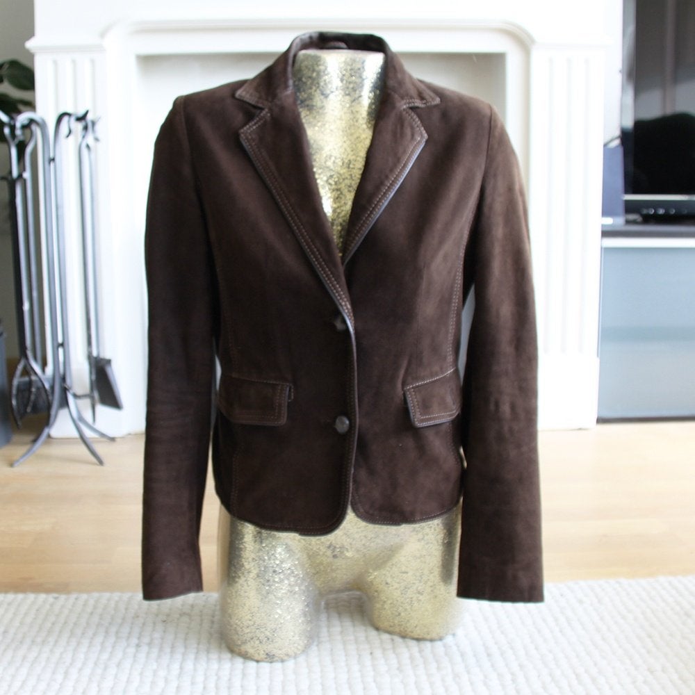 Veste vintage en daim Arma Collection (taille 36) €35, -, Vêtements | Femmes, Taille 36 (S), Comme neuf, Brun, Arma Collection