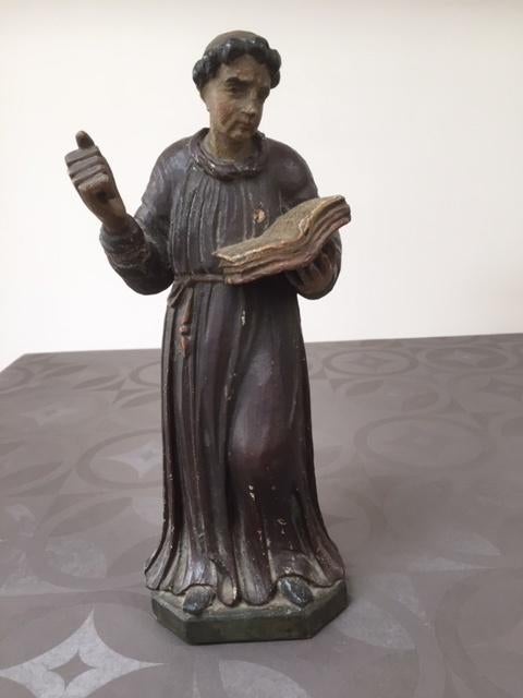 Heiligenbeeld in hout Sint Antonius met boek, Ophalen