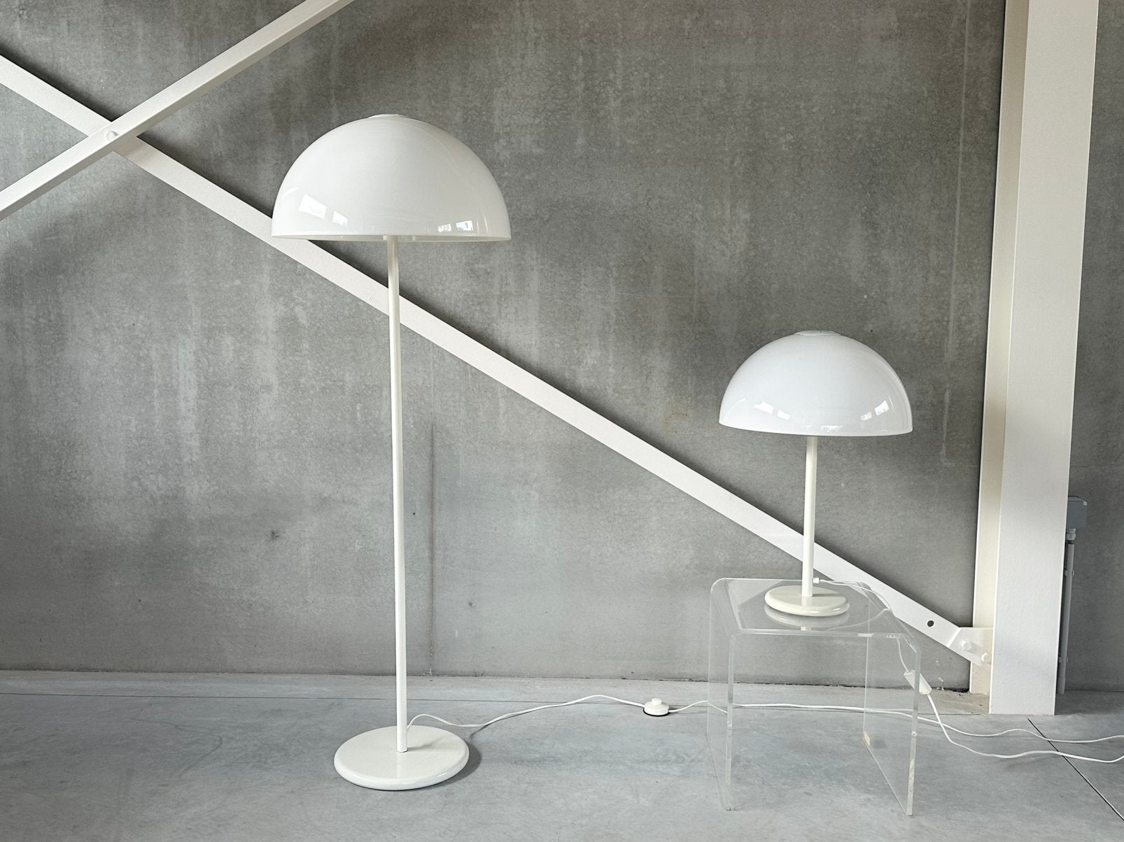 Vintage design mushroomlampen, Blanc, IKEA, Enlèvement, Antique