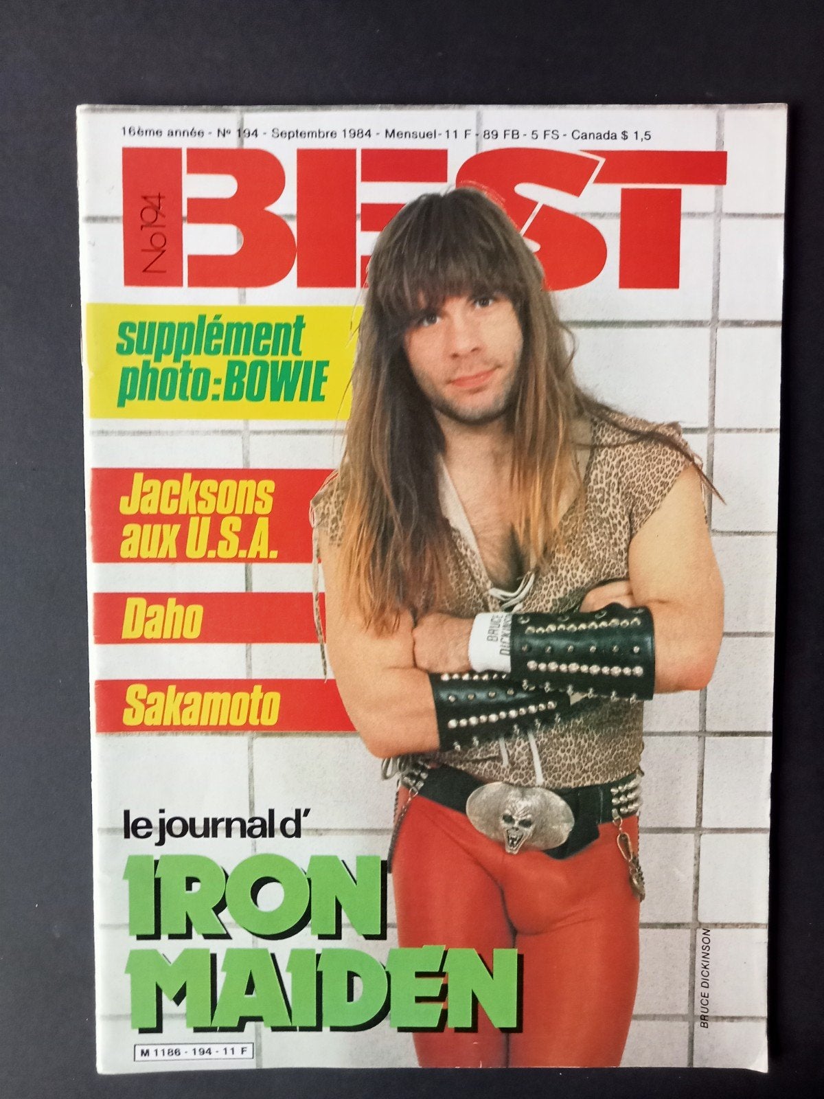 Iron Maiden, french magazine Best 1984, Enlèvement ou Envoi