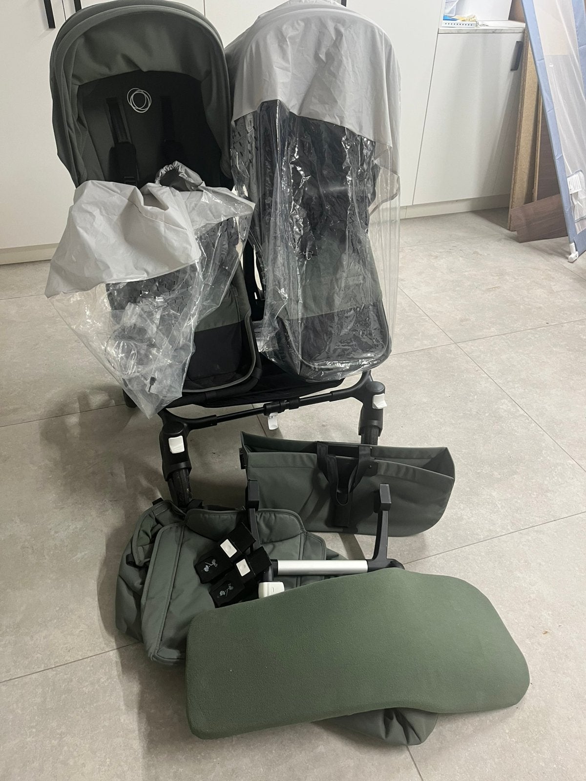Bugaboo donkey 5 Duo - groen, Kinderen en Baby's, Kinderwagens en Combinaties, Ophalen, Gebruikt, Bugaboo, Combiwagen
