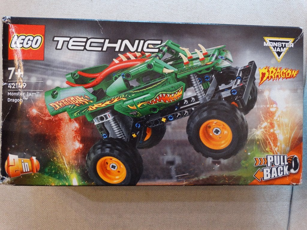 Lego Technic: set 42149 (Monster Jam Dragon), Gebruikt, Lego, Ophalen of Verzenden, Complete set