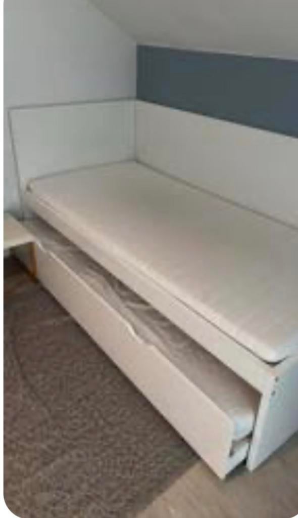 Ikea bedjes - 3 stuks in totaal, Huis en Inrichting, Slaapkamer | Bedden, Ophalen, Gebruikt, Wit, Hout