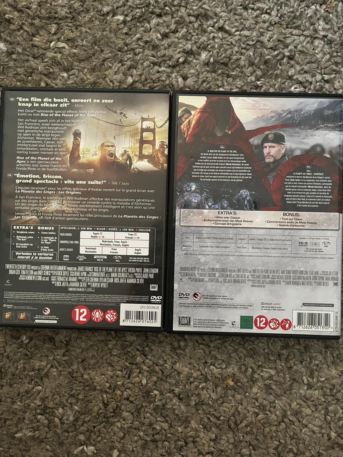 Planet of the apes movie’s, Cd's en Dvd's, Vanaf 12 jaar, Ophalen, Gebruikt, Engels