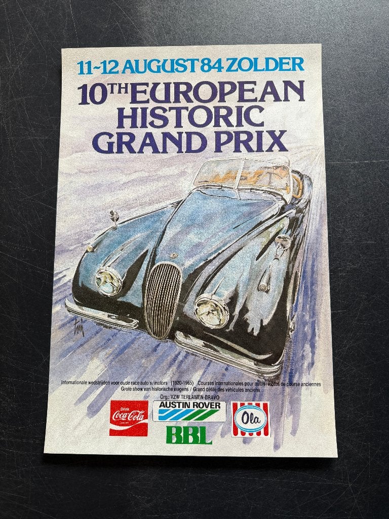 poster 1984 circuit ZOlder Jaguar, Ophalen of Verzenden