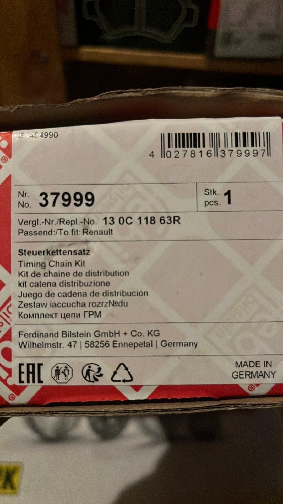 Nouveau kit de chaîne de distribution Renault 13 0C 118 63R, Enlèvement, Neuf, Renault