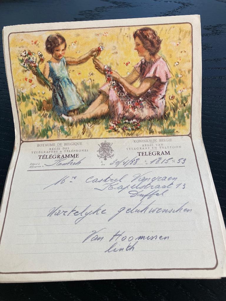 Telegram 1938, Postzegels en Munten, Ophalen of Verzenden