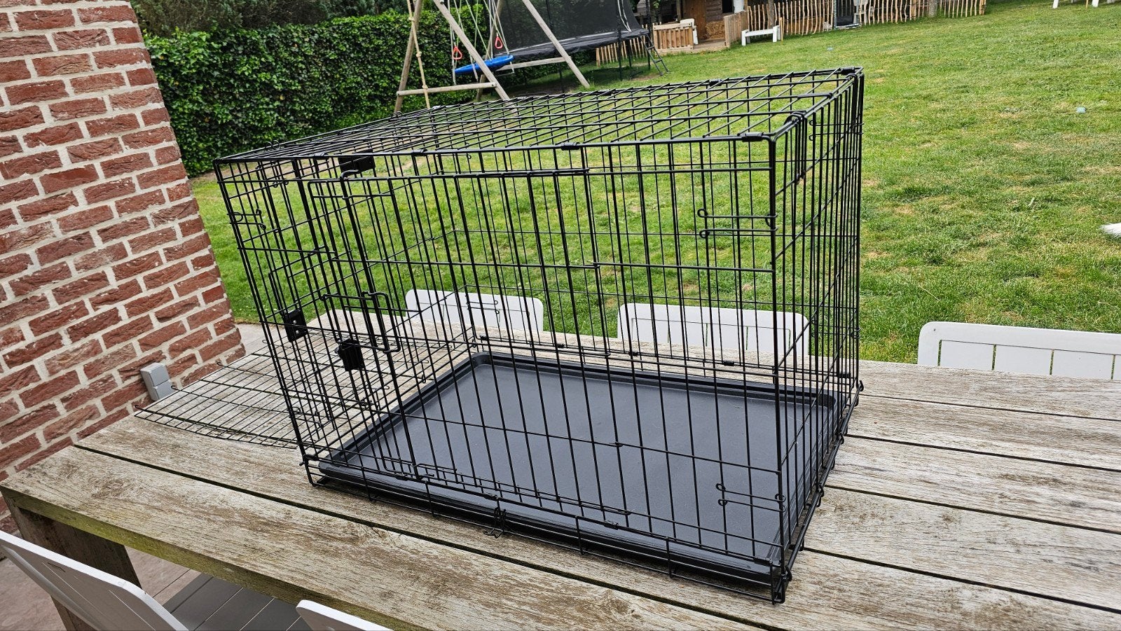 Stevige zwarte Hondenbench, Dieren en Toebehoren, Hondenhokken, Ophalen