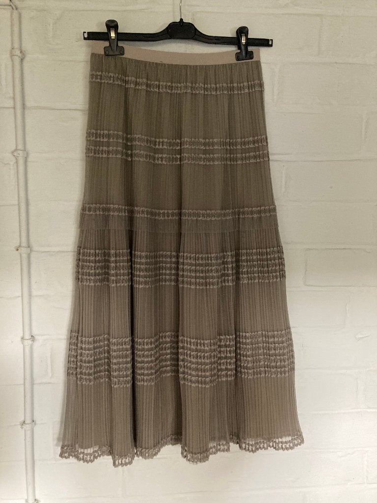 Licht kakikleurige lange rok, Terre Bleue, 38, L= 89 cm, Kleding | Dames, Rokken, Maat 38/40 (M), Terre Bleue, Ophalen of Verzenden