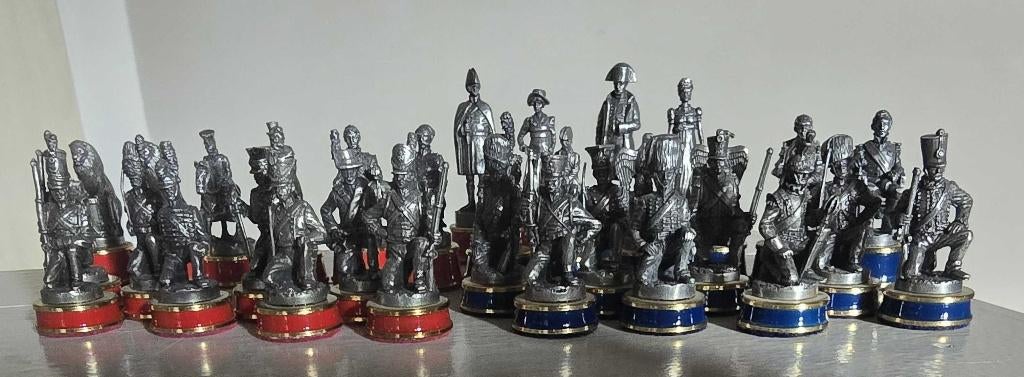 Franklin Mint - Vintage 1984 Battle Of Waterloo Chess Set, Antiquités & Art, Enlèvement ou Envoi