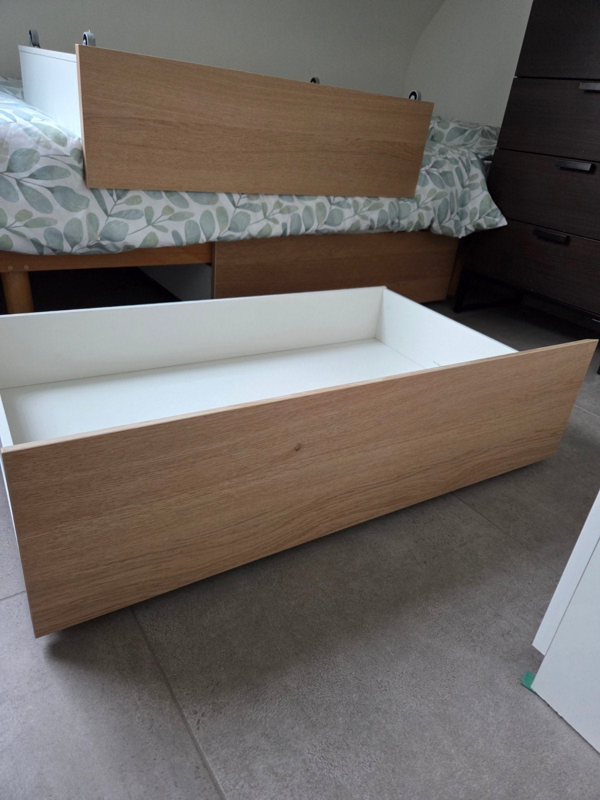 4 x lade voor onder het malm bed ikea. Hout. 4 stuks, Huis en Inrichting, Ophalen, Hout