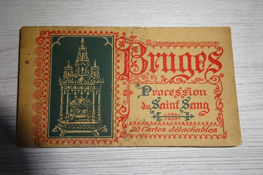 Boekje 20 postkaarten Brugge (Procession du Saint Sang), Verzamelen, Ophalen of Verzenden