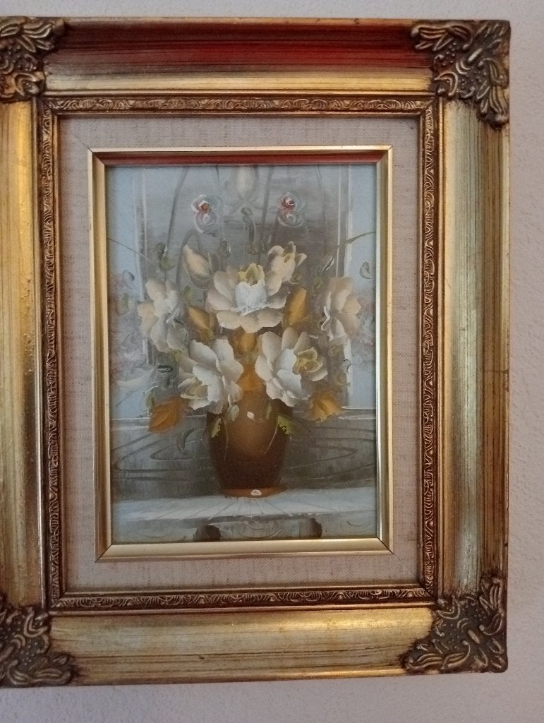 Bloemen olie schilderij, Enlèvement ou Envoi, Fleurs