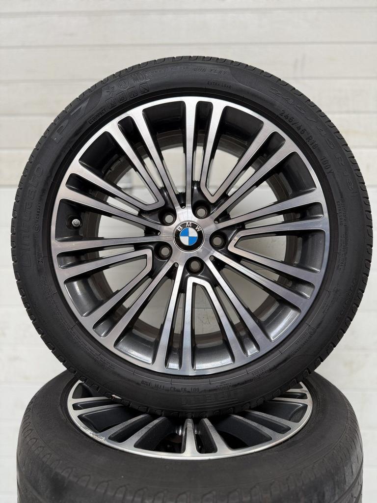 18’’ BMW 5 SERIE G30 G31 VELGEN ZOMERBANDEN ORIG RFT TPMS 63, Auto-onderdelen, 18 inch, -, -, Banden en Velgen