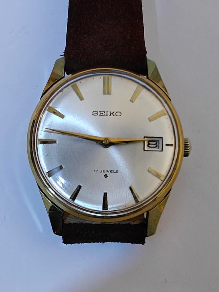 Vintage Seiko horloge, Handtassen en Accessoires, Horloges | Antiek, Ophalen of Verzenden, Goud, Seiko