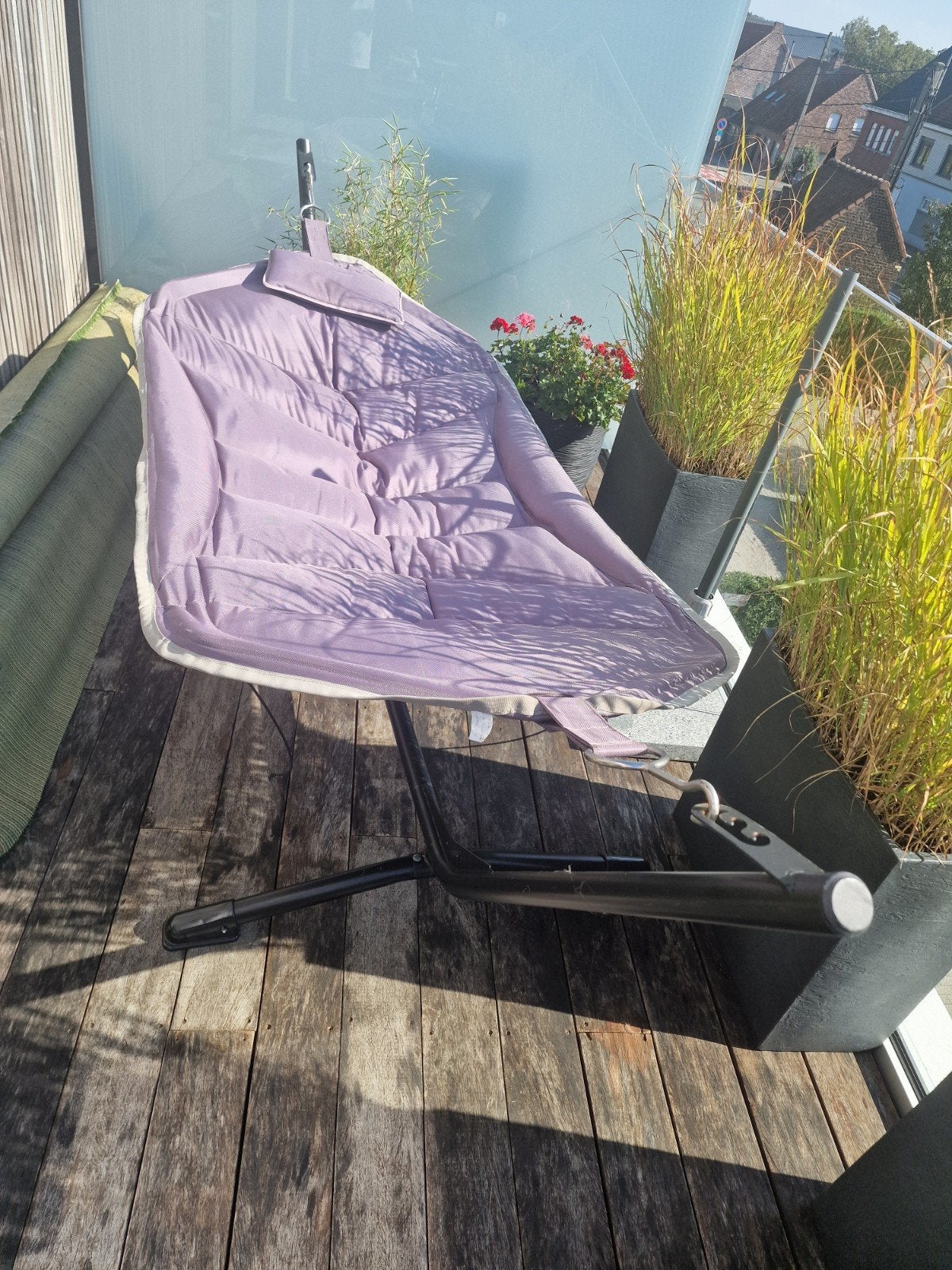 Relax hangmat, Ophalen, Met standaard