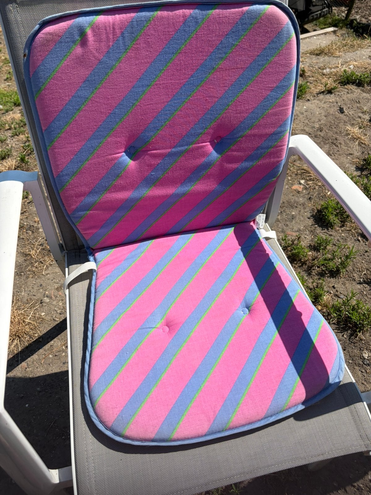 4 kussenhoezen voor tuinstoelen, Tuin en Terras, Ophalen, Zo goed als nieuw