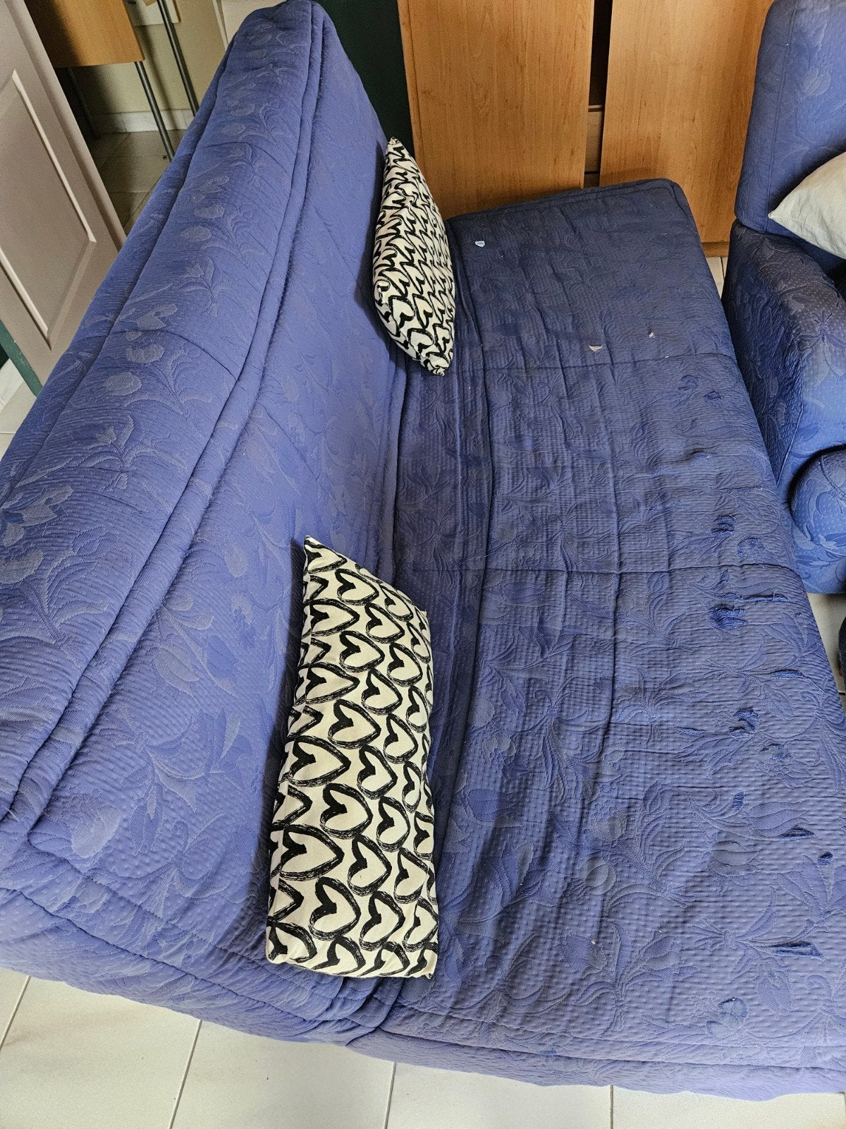 Clic clac + 2x 1-zit, Ophalen, Blauw, Tweepersoons, 190 cm of minder