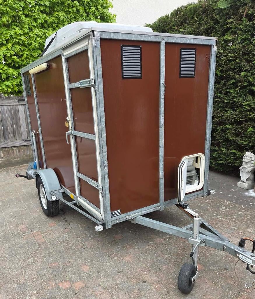 Aanhangwagen met vast toilet en topbox, Caravans en Kamperen, Mobilhomes, Particulier, Topbox