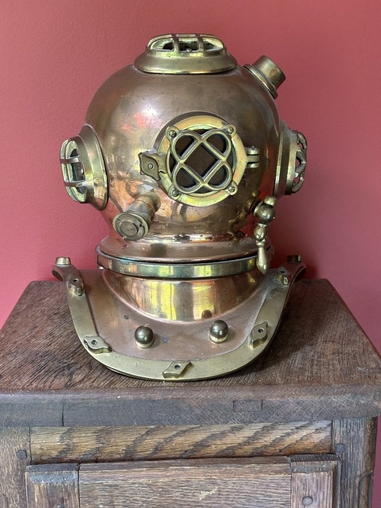 Magnifique casque de scaphandrier - 35X25 cm, Collections, Enlèvement, Marine, Autres types